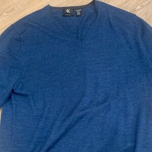 Calvin Klein Men's Deep Blue V-Neck Sweater